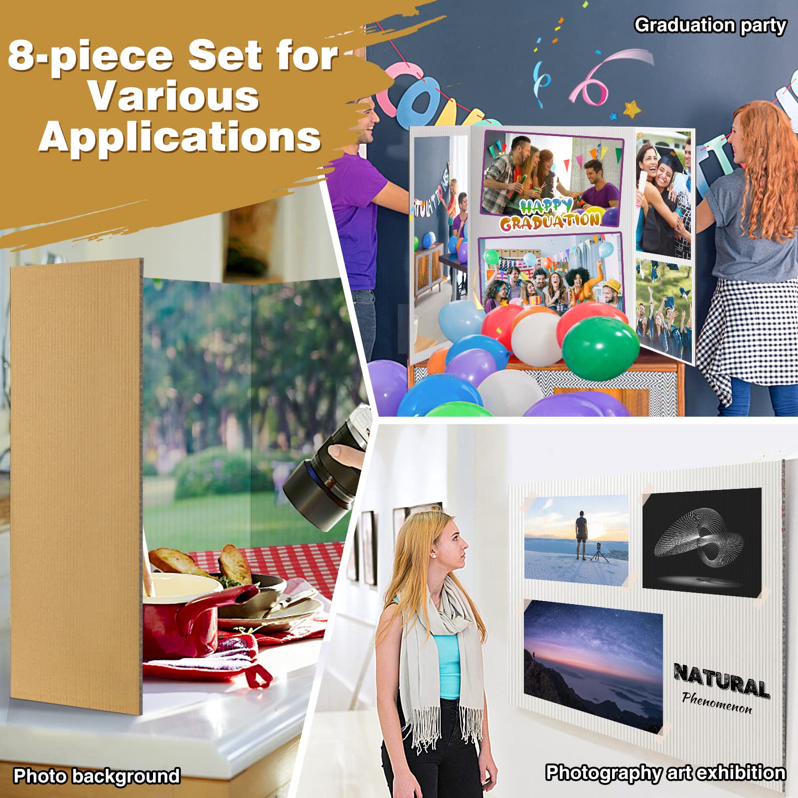 Amazon.co.jp: 三つ折りポスターボード8枚 - L 40インチ x 28インチ 三